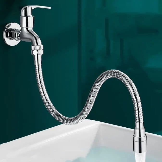 Household Kitchen Tap Extender Anti-Splash Stainless Steel Universal Nozzle Universal Joint Extended Hose