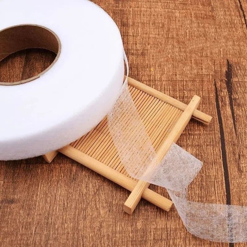 Han Dian double-sided fusible interfacing non-woven thermal adhesive fabric for garment accessories, ironing materials, thin adhesive lining cloth with inset strip