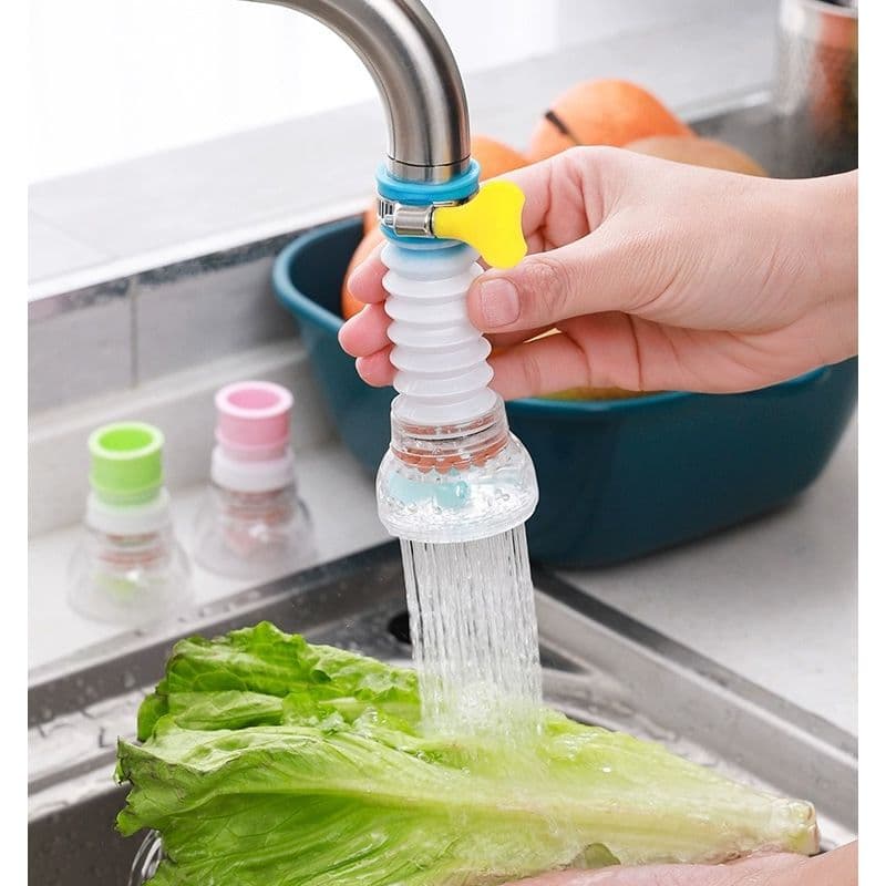 Kitchen faucet anti-splash nozzle with spray head and water filter extension, universal for bathroom