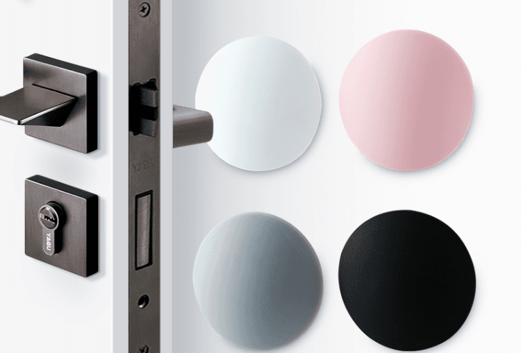 No-Drill Door Stopper, New Anti-Collision Silicone Door Catch for Bathroom, Door Handle Protector