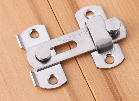 No-Drill Stainless Steel Door Bolt Lock