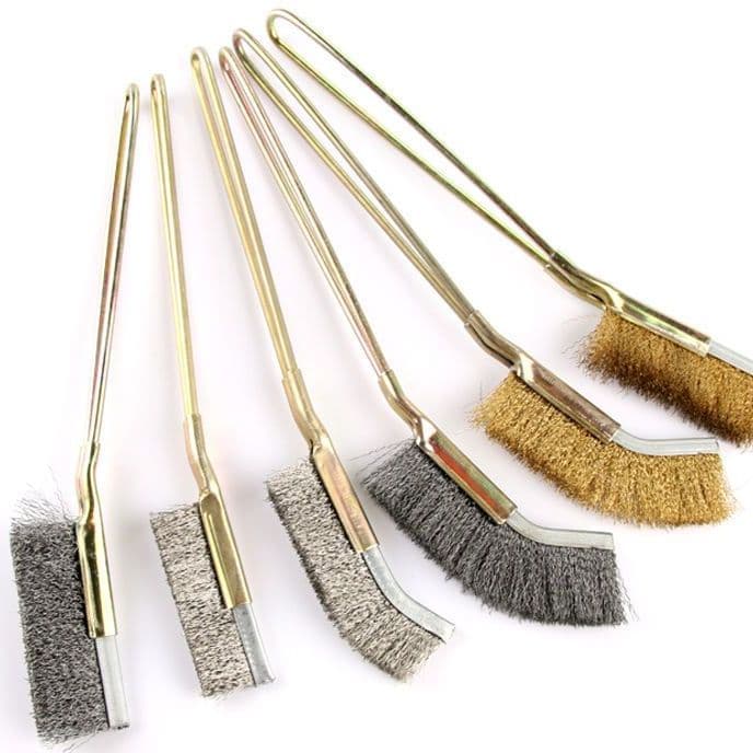 Kitchen cleaning brush, stove BBQ rust removal, stainless steel scrubber brush, wire brush for deburring and rust removal, household use