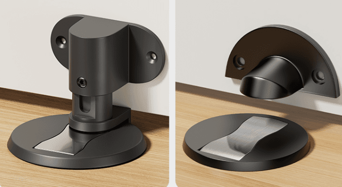 Door stopper, no drilling, new style, invisible door stop, anti-collision, strong magnetic door catch, for bathroom and toilet, quiet floor-mounted