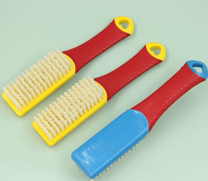 Durable multi-purpose soft-bristle shoe brush, shoe cleaning brush, laundry brush, non-scratch, no shedding