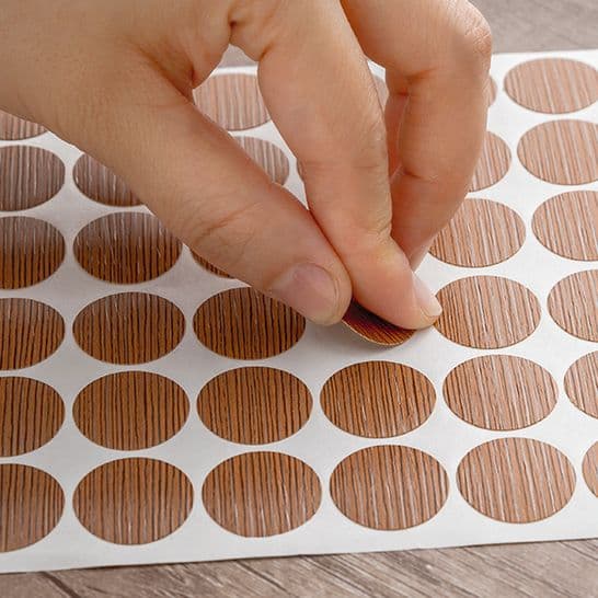 Self-adhesive furniture seal stickers for screw holes, desk cover-up, cabinet repair, decoration, dust-proof