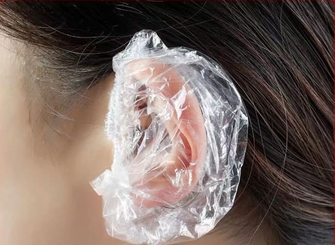Disposable Thick Ear Covers for Beauty and Hair Dyeing, Waterproof Ear Protector for Ear Piercing, Showering and Hair Washing