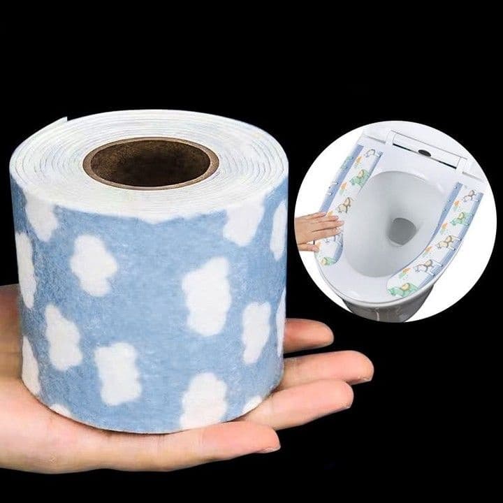 Antibacterial Toilet Seat Cover, Adhesive, Home Use, All-Season, Universal Fit