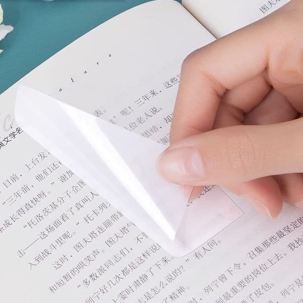 Transparent Sticky Notes, Writeable, Student Use, Highlight Marking, Plastic, Waterproof, Strong Adhesion, for Note Taking, Korean Style