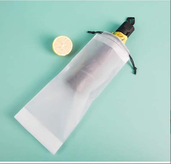 Umbrella Storage Bag Waterproof and Dirt-Proof Umbrella Sleeve with Drawstring, Translucent, for Car and Outdoor Use