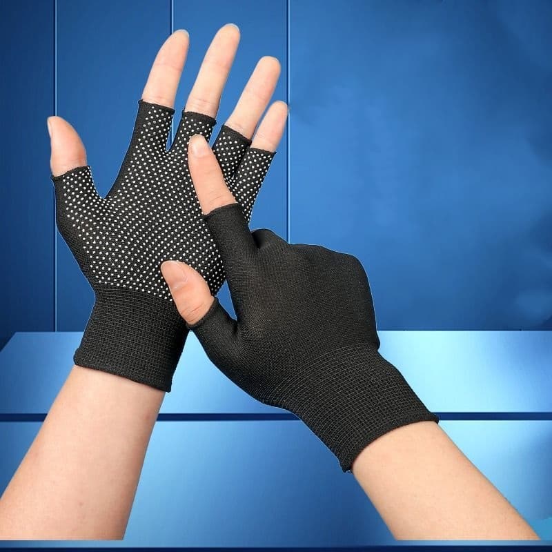 Thin sun-protection work gloves for office workers, picking, packing, and sorting—unisex, summer, fingertip gloves
