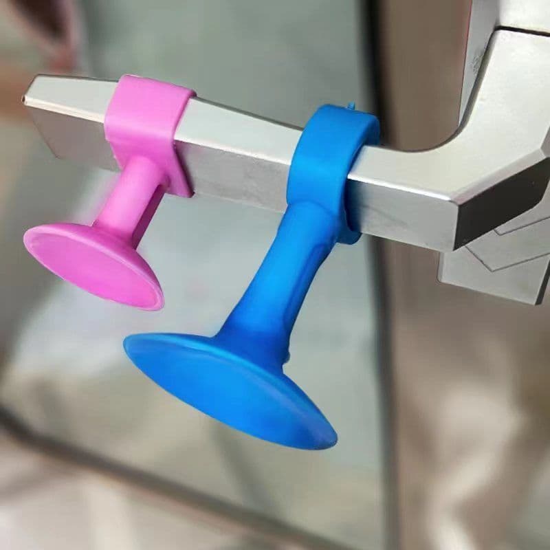 Upgraded Silicone Door Stopper – No-Drill, Adhesive, Door Handle Bumper for Bathroom, Rubber Door Stop Sticker, Anti-Collision