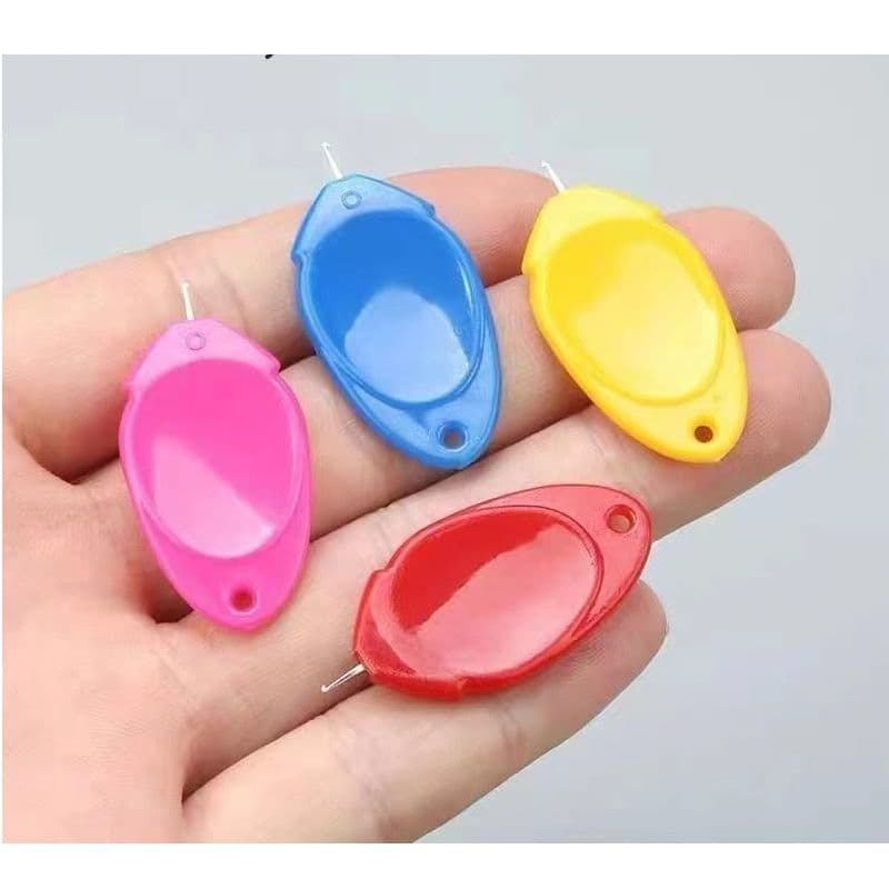 Multi-colour Thumb Threader for Hand Sewing - Quick Needle Threading Aid for Seniors