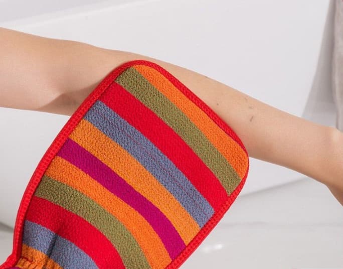 Exfoliating Bath Mitt for Adults, Double-Sided, Thickened