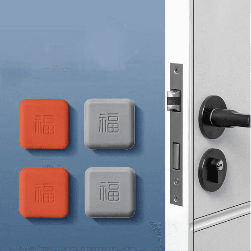 New Door Bumper Anti-Collision Pad, Drill-Free Door Stopper for Bathroom, Handle, Cabinet, Silicone