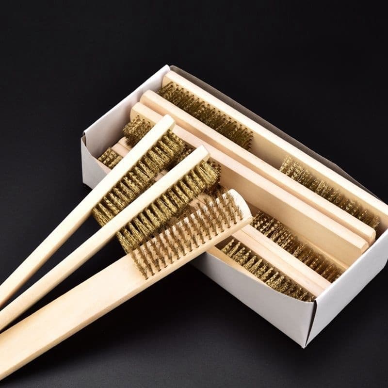 Industrial wire brush for metal surface cleaning, paint and rust removal, BBQ and kitchen use