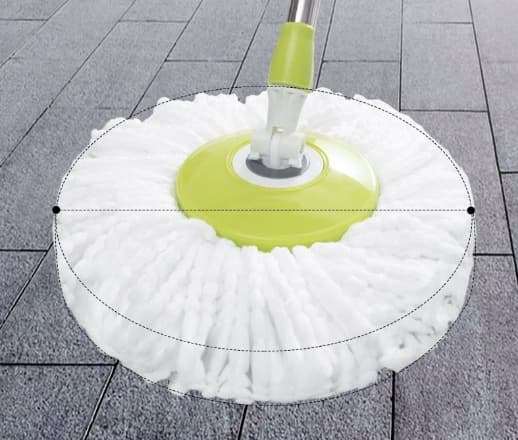 Rotating Mop Head Replacement Heads (Non-Cotton, Single Pole, Household)