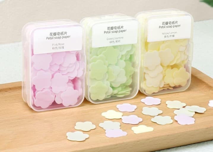 Disposable hand soap petals – thin soap flakes, portable, long-lasting fragrance