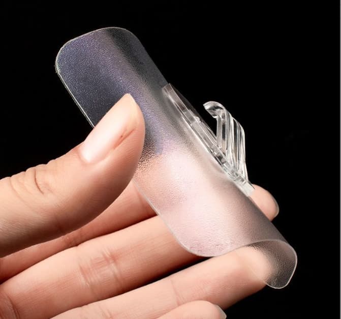 No-Drill Wall-Mounted Storage Hook, Brushed Strong Adhesive Patch, High Load-Bearing Sticky Hook, Seamless Nail-Free Hook