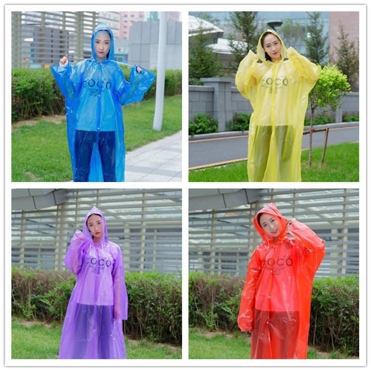 Disposable Rain Poncho Portable Rafting Thickened Travel Outdoor Unisex Rain Cape