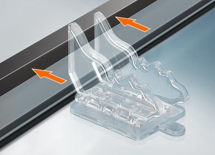 Sliding Door Lock Clip for Wardrobes, Glass, and Windows – No-Drill Sliding Door Lock Catch