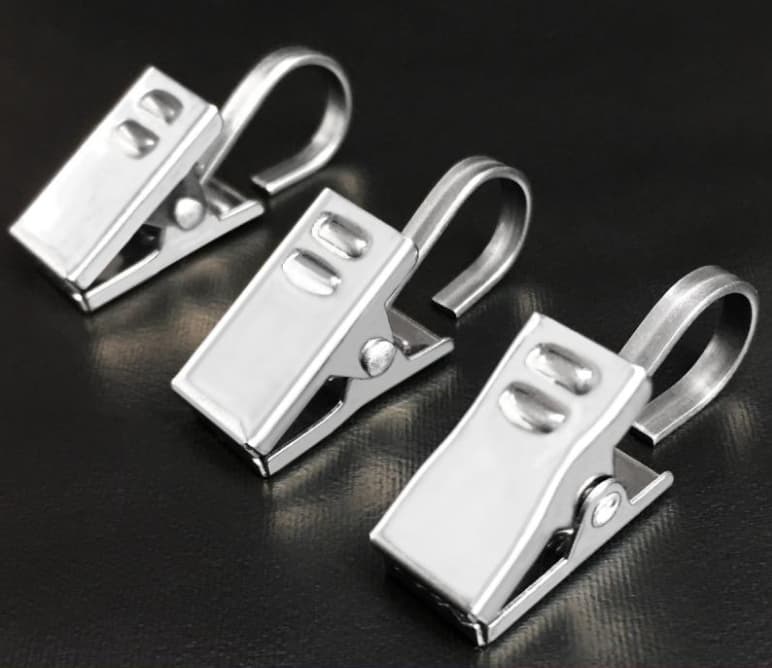 Curtain Clip Hooks Stainless Steel Clip Ring Accessories Heavy Duty Shower Curtain Clips Thickened Old Style Curtain Clips