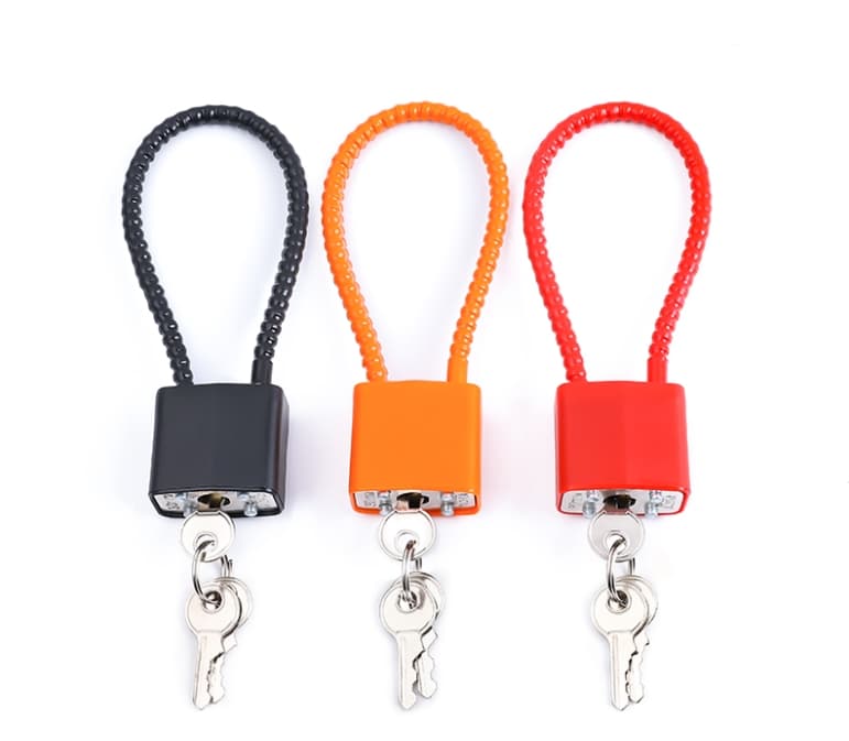 Steel Cable Padlock with Keys for Cabinets, Lockers, Filing Cabinets, Luggage, Bicycle Baskets, Anti-Theft