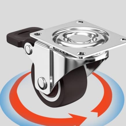 1 inch quiet small swivel caster for tatami drawers, cabinet wheels, rollers, universal castor, rubber fixed wheel