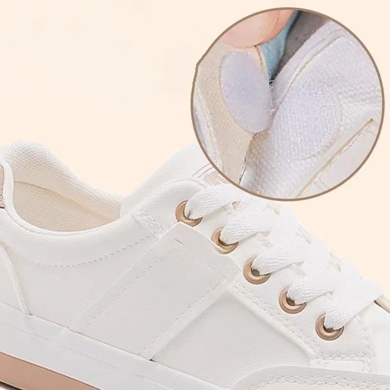 Self-adhesive tongue stabiliser patch, anti-slip, keeps shoe tongue centred (for canvas and sports shoes)