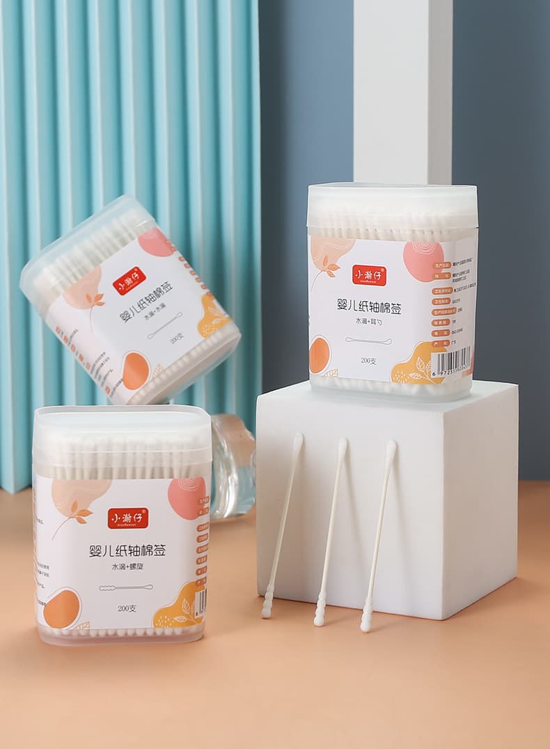 Baby Cotton Swabs – Small Head, Double-Tipped, Sterile, for Cleansing and Makeup Removal