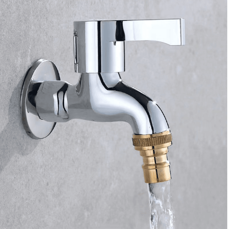 Washing Machine Tap Household Solid Brass Mop Pool Stainless Steel Water Nozzle Quick Open 4-Point