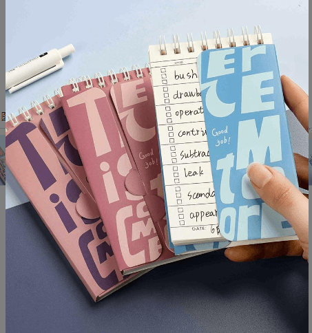 English Vocabulary Notebook Set with Ebbinghaus Memory Curve, Portable Pocket Size