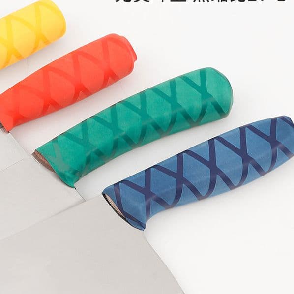 Knife handle sleeve protective cover, colourful wear-resistant kitchen knife handle wrap, colour-coded knife handle anti-slip