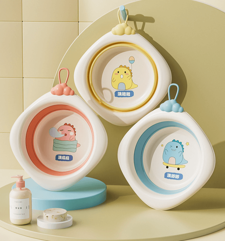 Baby wash basin, collapsible, hanging, for newborns