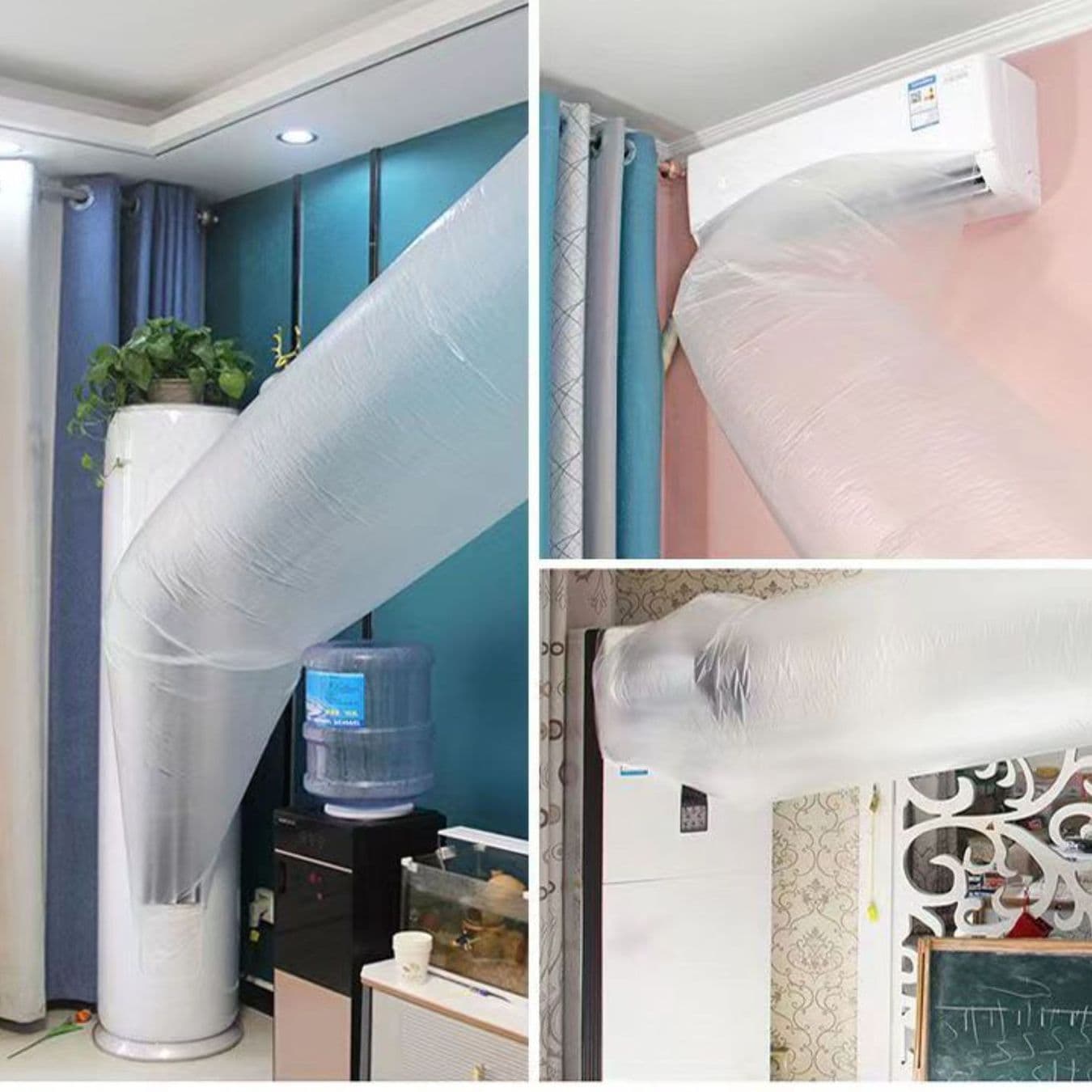 Air conditioning duct deflector for living room, large-diameter air guide bag
