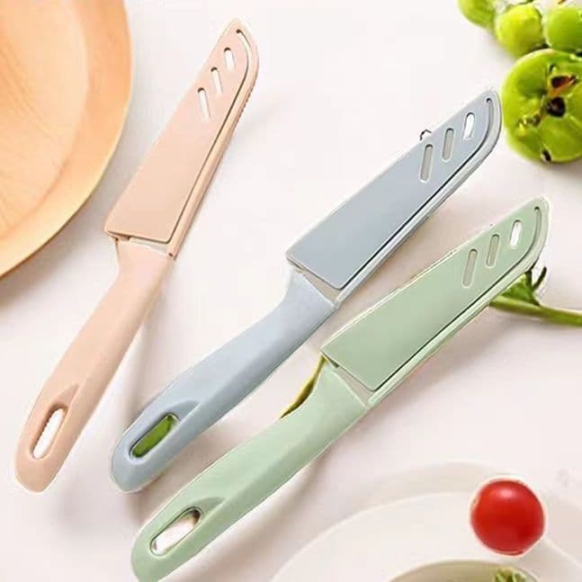 Fruit Knife and Peeler Set, Stainless Steel, Multi-functional, Portable, for Kitchen and Fruit