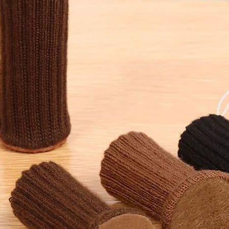 Knitted Chair Seat Cover & Mat, Thickened, Noise-Reducing, Anti-Scratch, Universal Fit for Dormitory and Dining Chairs