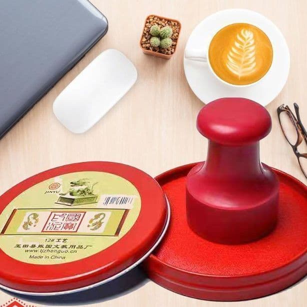 Stamp Pad Ink, Quick-Dry Metal Tin, Clear Light-Sensitive Ink, Red