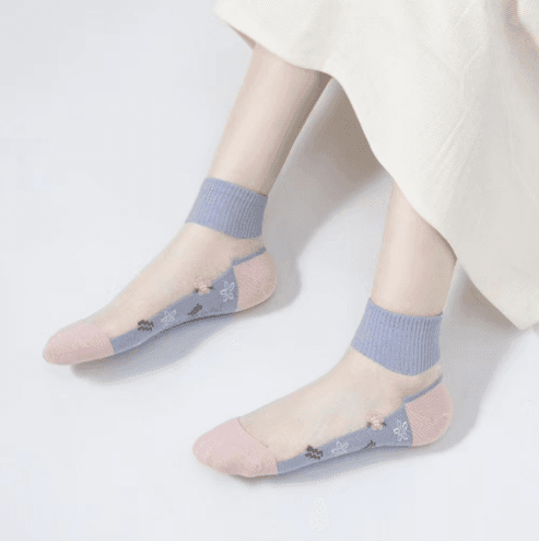 Embroidered Sheer Women's Summer Socks