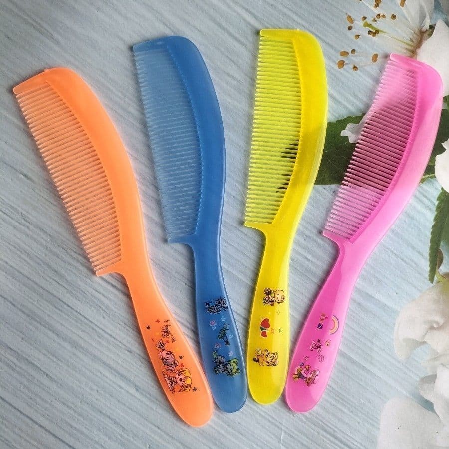 Adult women's cute home use detangling styling plastic comb for hair salons