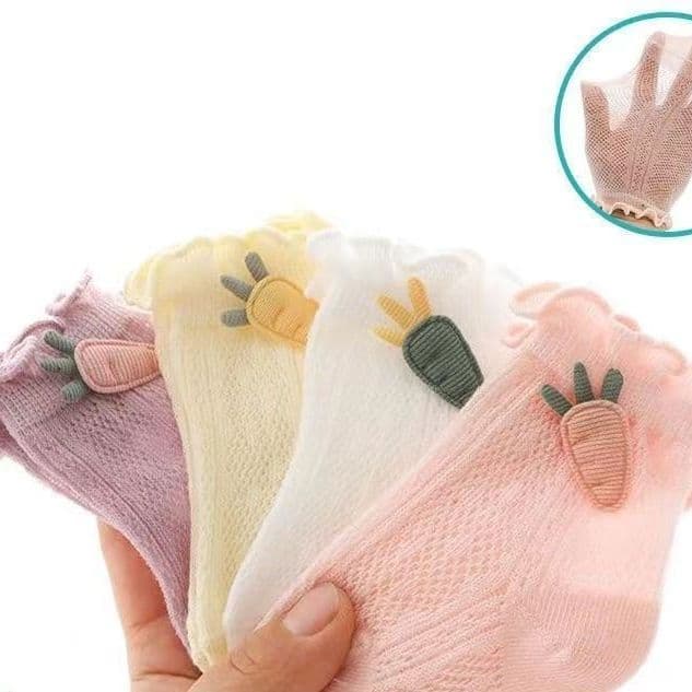 Baby socks spring/summer cotton thin newborn toddler loose top chubby baby socks