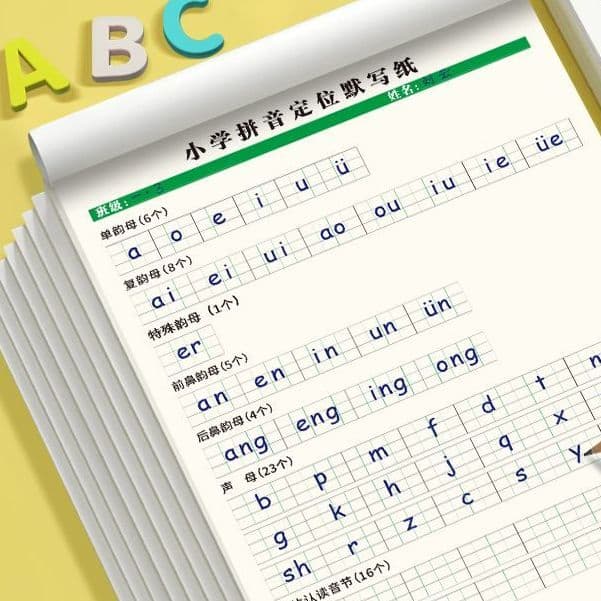Primary School Pinyin Positioning Dictation Paper