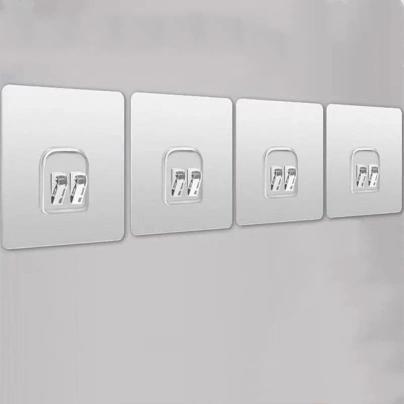 Strong adhesive hooks, no drilling, kitchen and bathroom wall-mounted holders, waterproof bathroom accessories