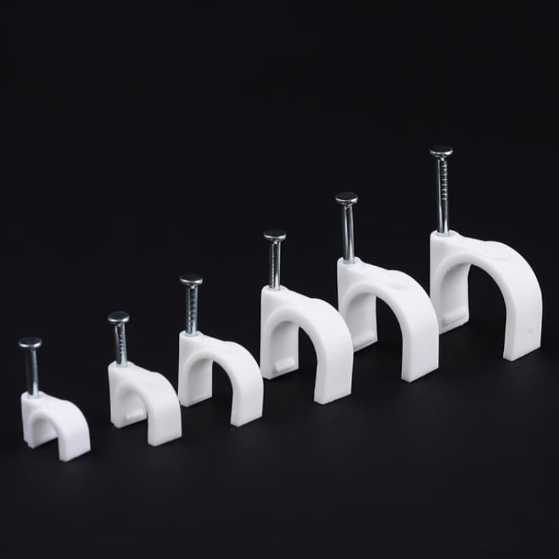 Cable Clip with Nail for Wall Mounting
