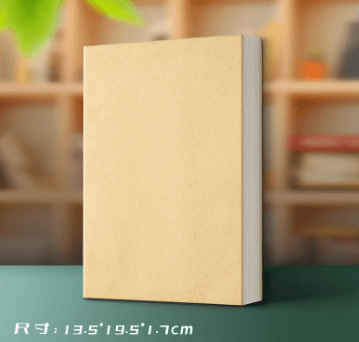Kraft paper notebook, thick, for high school and junior high students, also suitable as photo album, office stationery, sketchbook for drawing