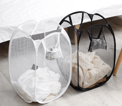 Large mesh laundry hamper, foldable, breathable, high capacity