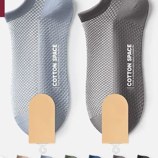 Men's Ankle Socks - Spring/Summer Thin Sports Socks, Odour-Absorbent & Moisture-Wicking, Black, Mesh Breathable Short Socks