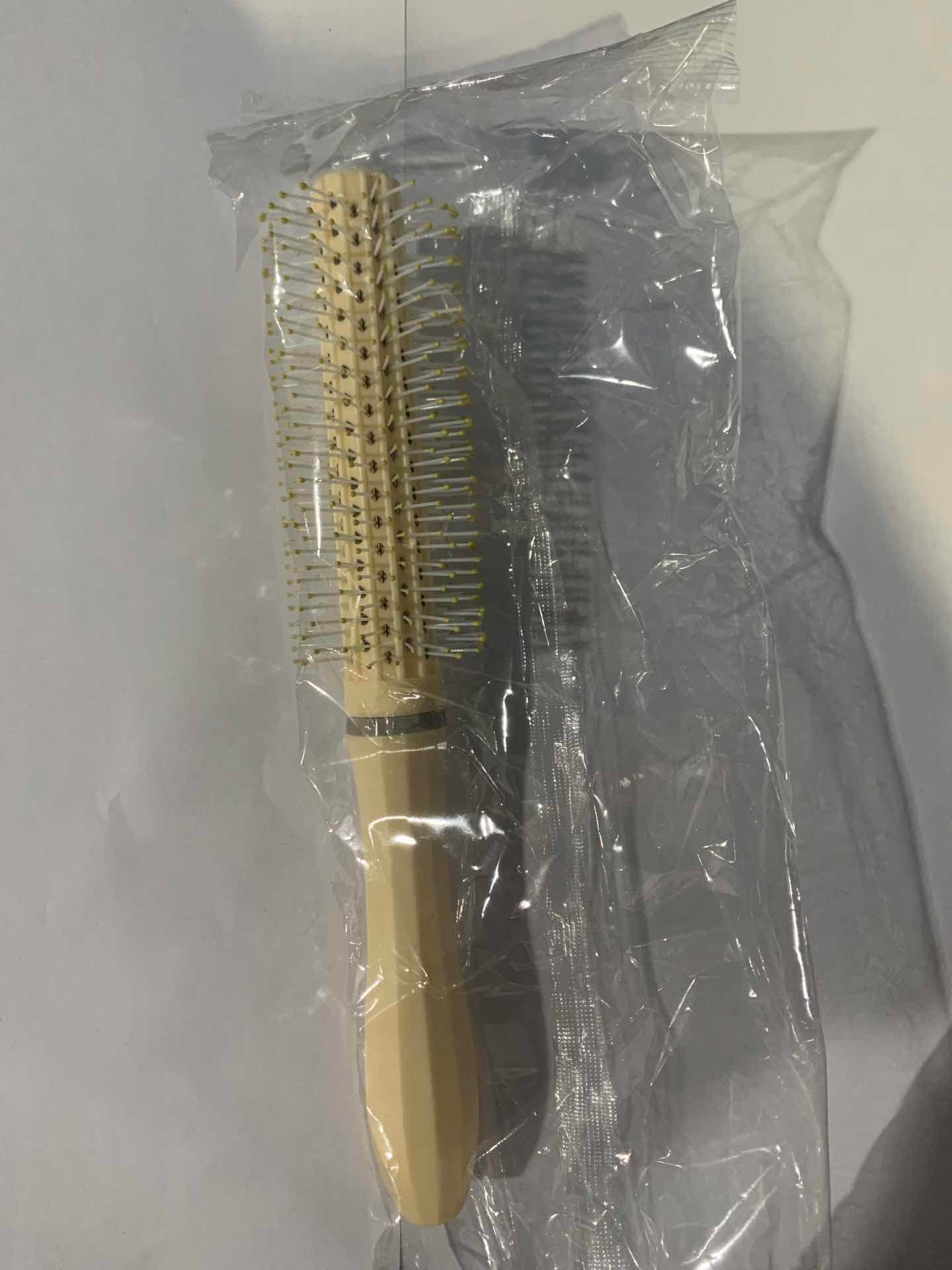 Cushion Air Cushion Comb, Round Brush for Long Hair, Women's Detangling Massage Comb, Ribbed Roller Comb