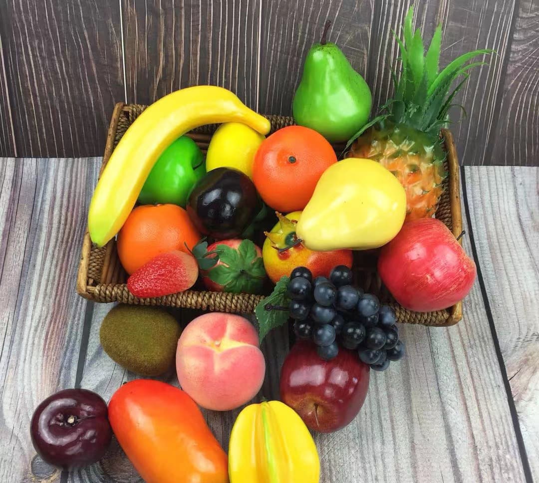 Artificial Fruit Model Set with Apple, Banana, Watermelon, Lemon, Orange - Photography Props & Home Decor