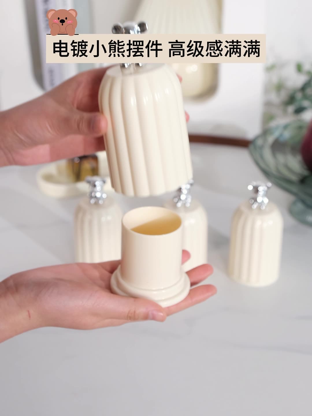 High-quality, multifunctional luxury toothpick storage jar with dustproof and moisture-proof lid, large capacity cotton swab holder