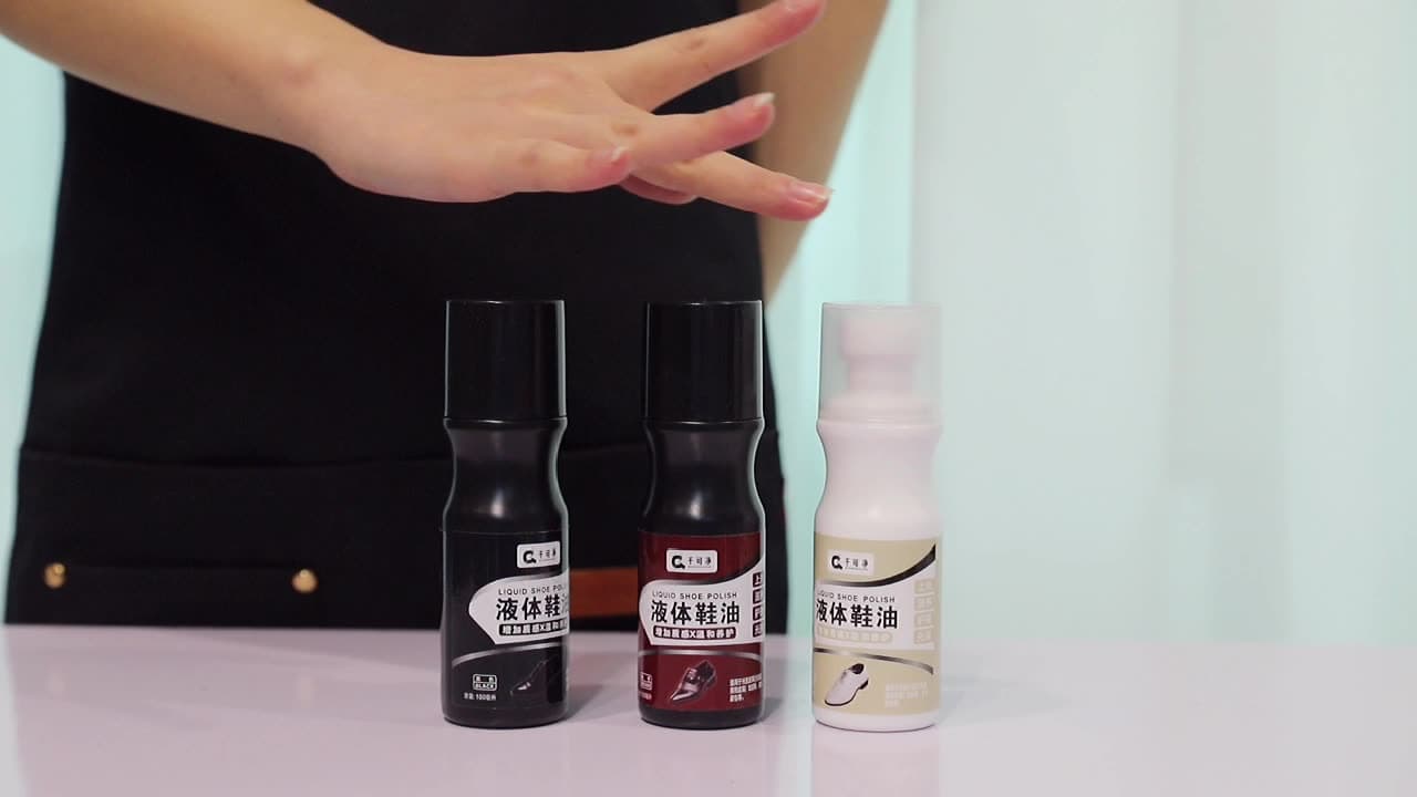 Liquid Shoe Polish – Clear & Black, Leather Care with Lanolin, Clean & Waterproof